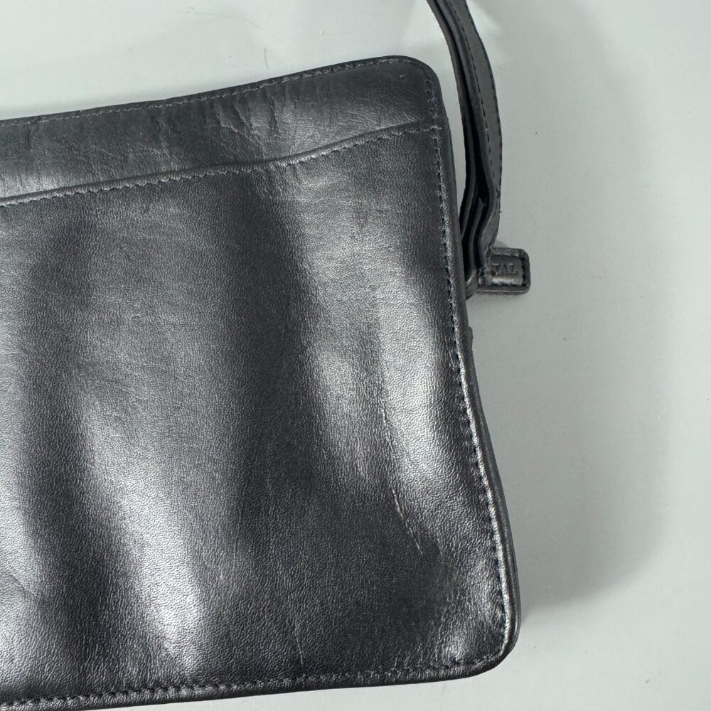 El Portal Black Leather Men's Wristlet Bag/Organizer - Picture 6 of 13